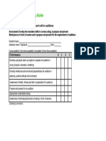 Assessment Marking Guide: UOC: VU21837 Prepare and Present Self For Auditions