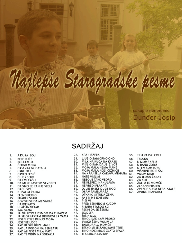 1 Najljepse Starogradske Pjesme PDF PDF
