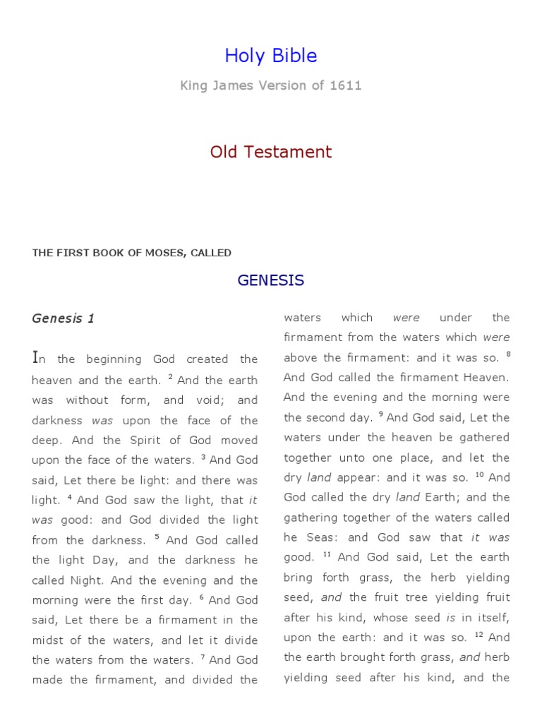 Holy Bible Columns K JV | PDF | Christianity | Cain And Abel