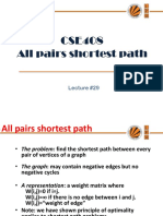 Lecture 29 (All Pairs Shortest Path)