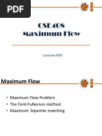 Lecture 30 (Maximum Flow)