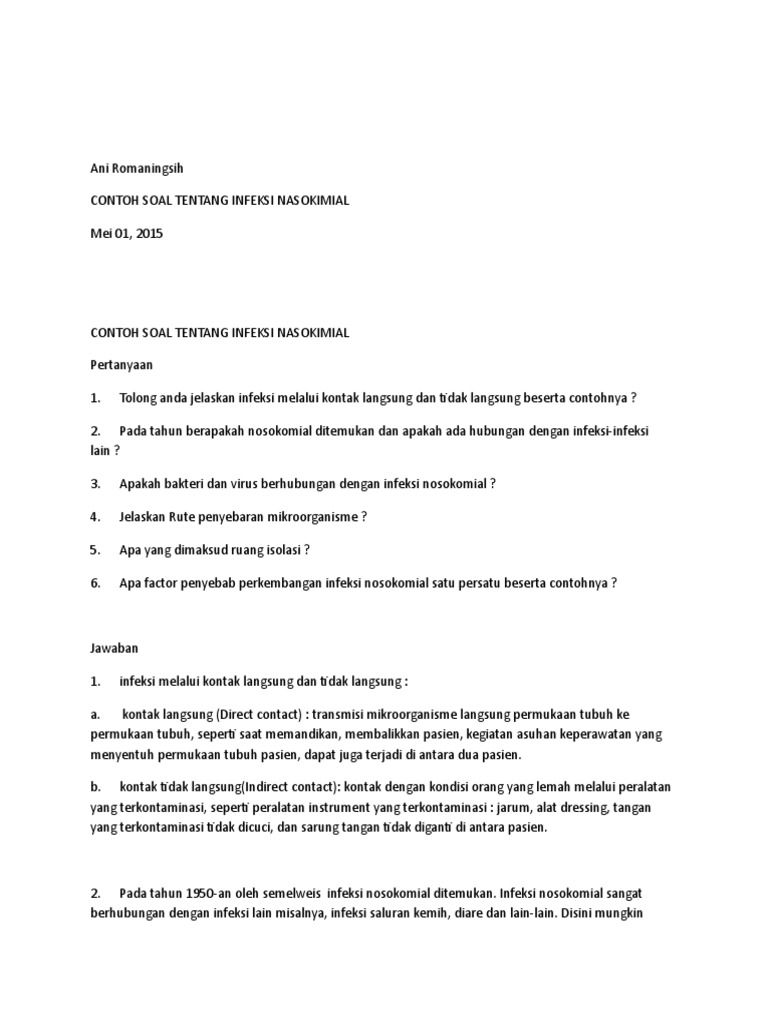 Contoh Soal Kasus Infeksi Saluran Kemih Barisan Contoh