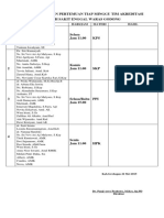 Jadwal Kegiatan Pertemuan Tiap Minggu Tim Akreditasi