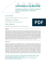 Understanding Resistance To Digital Surveillance Towards A Multi-Disciplinary, Multi-Actor Framework