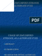 Alternate Fuel Emulsified Ethanol