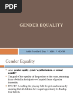 Gender Equality: Adelle Prescilla G. Diez MBA GGCSR