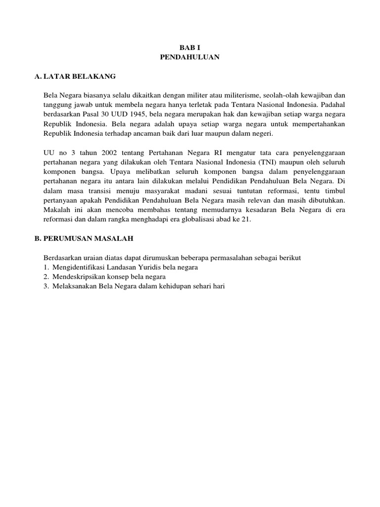 Makalah Kesadaran Bela Negara Docx