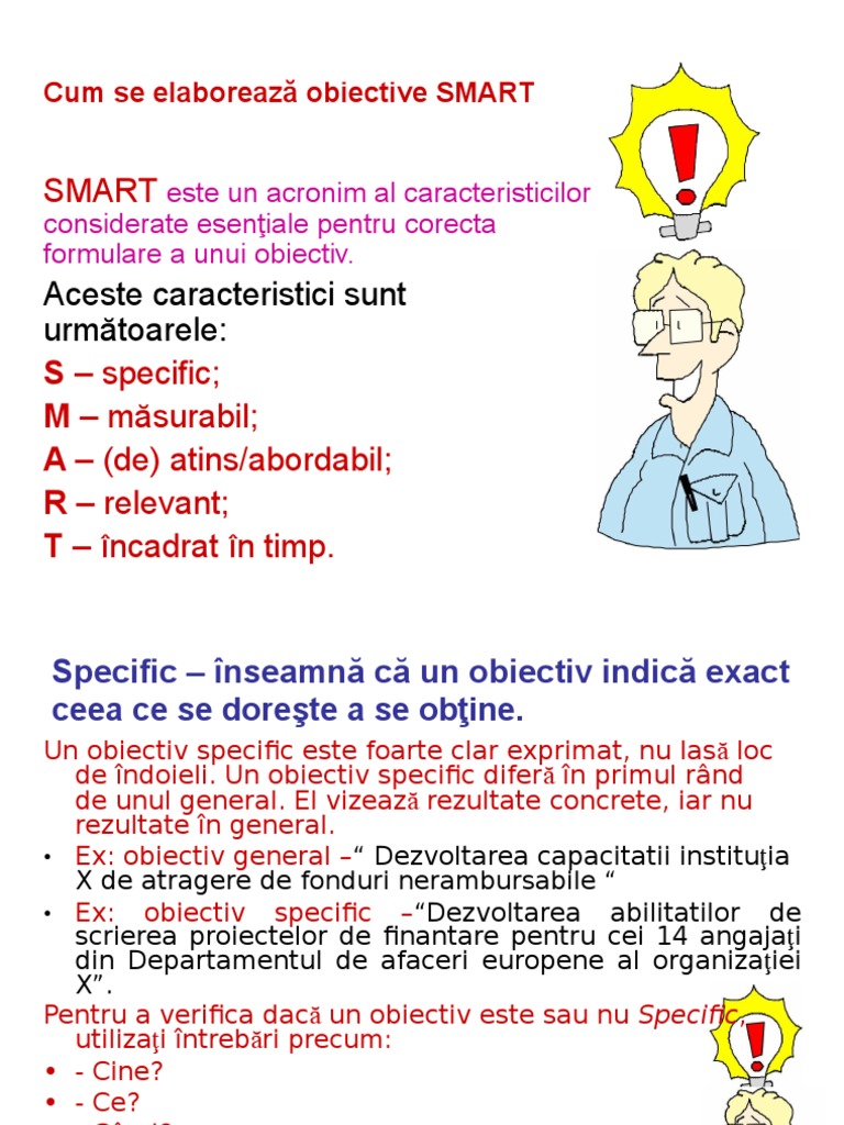 Obiective Smart | PDF | Business | Self-Improvement