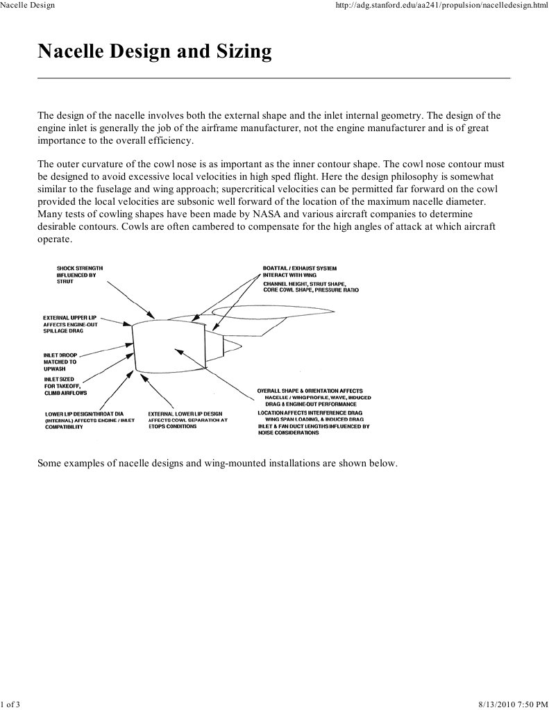 Nacelle Design Pdf Wing Engines