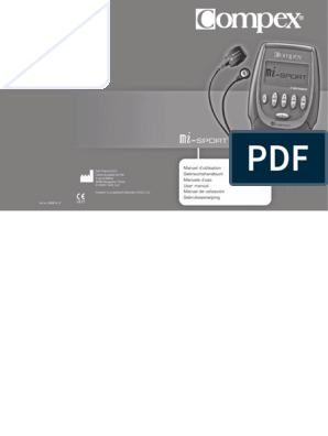 Compex Manual PDF, PDF, Muscle