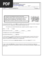 Teste Matematica 3º ano - FI 
