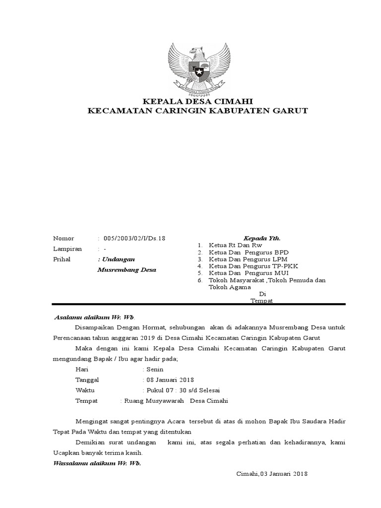Surat Undangan Baru