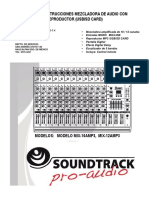 MANUAL DE INSTRUCCIONES PARA MEZCLADORA DE AUDIO CON REPRODUCTOR MP3/SD