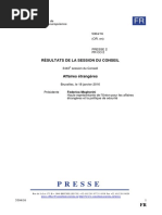 RÉSULTATS DE LA SESSION DU CONSEIL 3443e session du Conseil Affaires étrangères Bruxelles, le 18 janvier 2016