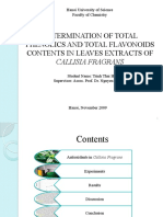 Determination of Antioxidants in Calisia Fragrans Leaf Extract