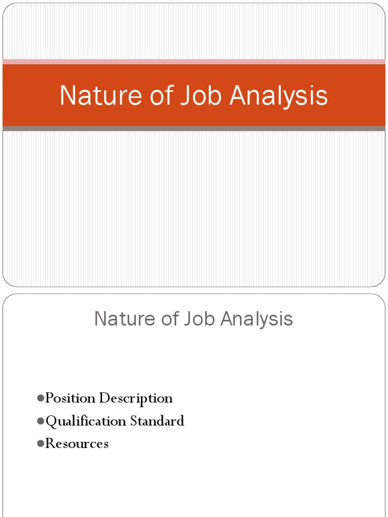 Nature of Job Analysis | PDF