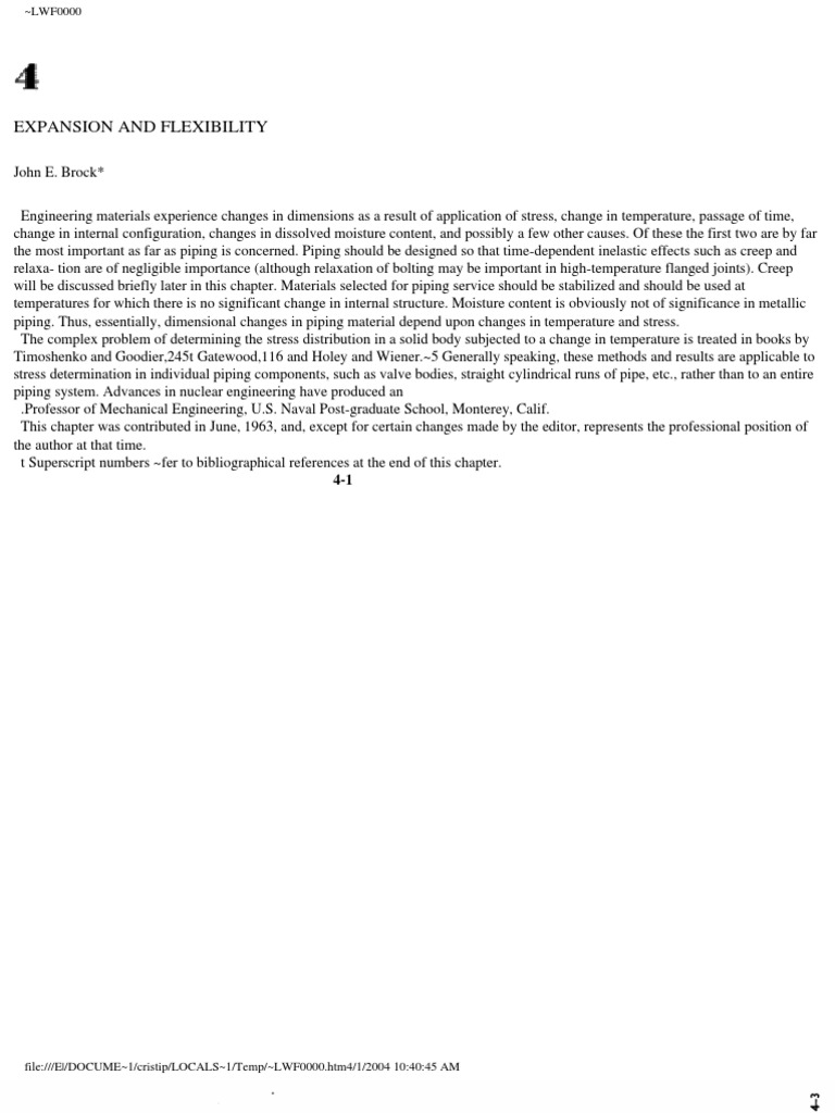 Pipe Expansion & Flexibility | PDF