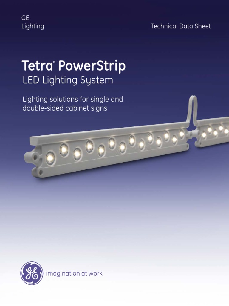 GE LED Signage Lighting Tetra PowerStrip Data Sheet PDF Light Emitting Diode Fluorescent Lamp