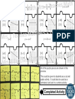 Completed Activity: y X y X y X