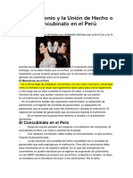 El Matrimonio y La Unión de Hecho o Concubinato en El Perú