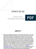 Effect of Jio on Indian Telecom Industry