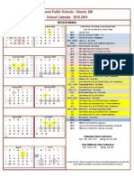 2018-19 Sharon Calendar 