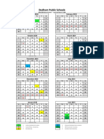 2018-19 Dedham School Year Calendar
