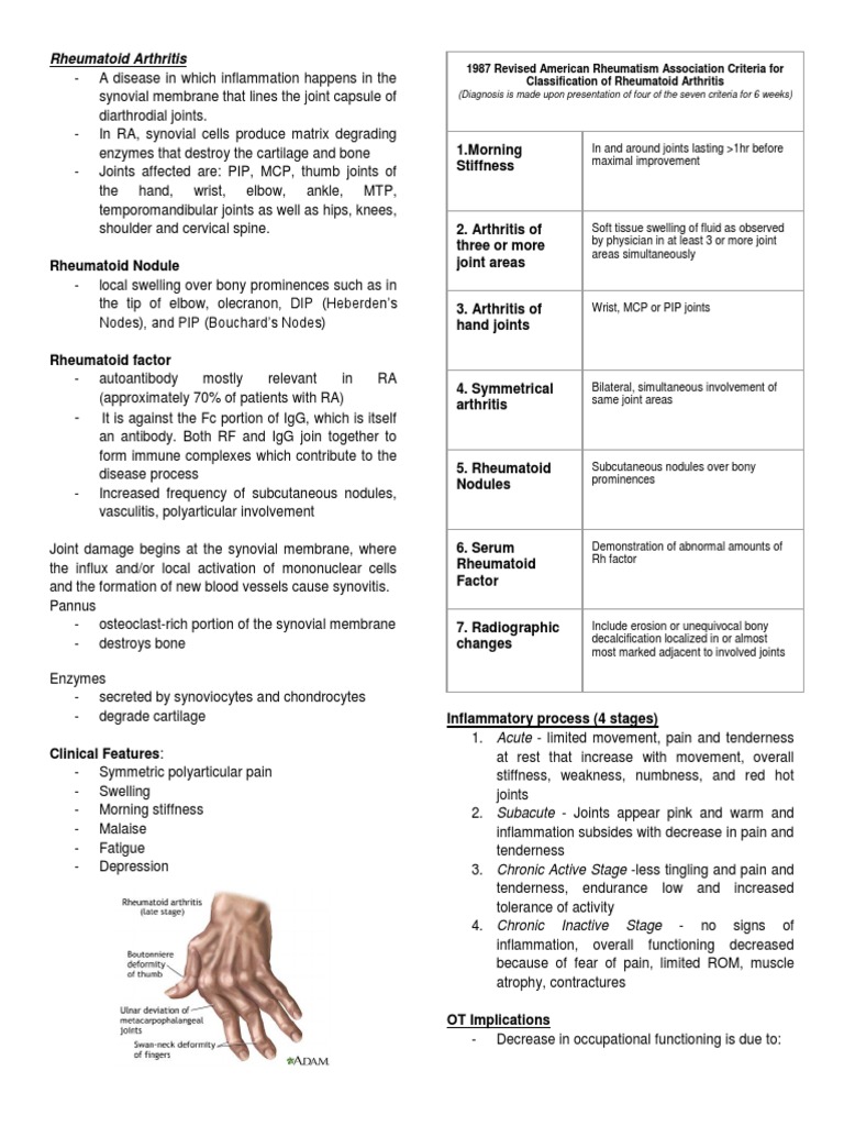 Rheumatoid Arthritis Report | PDF | Rheumatoid Arthritis | Arthritis