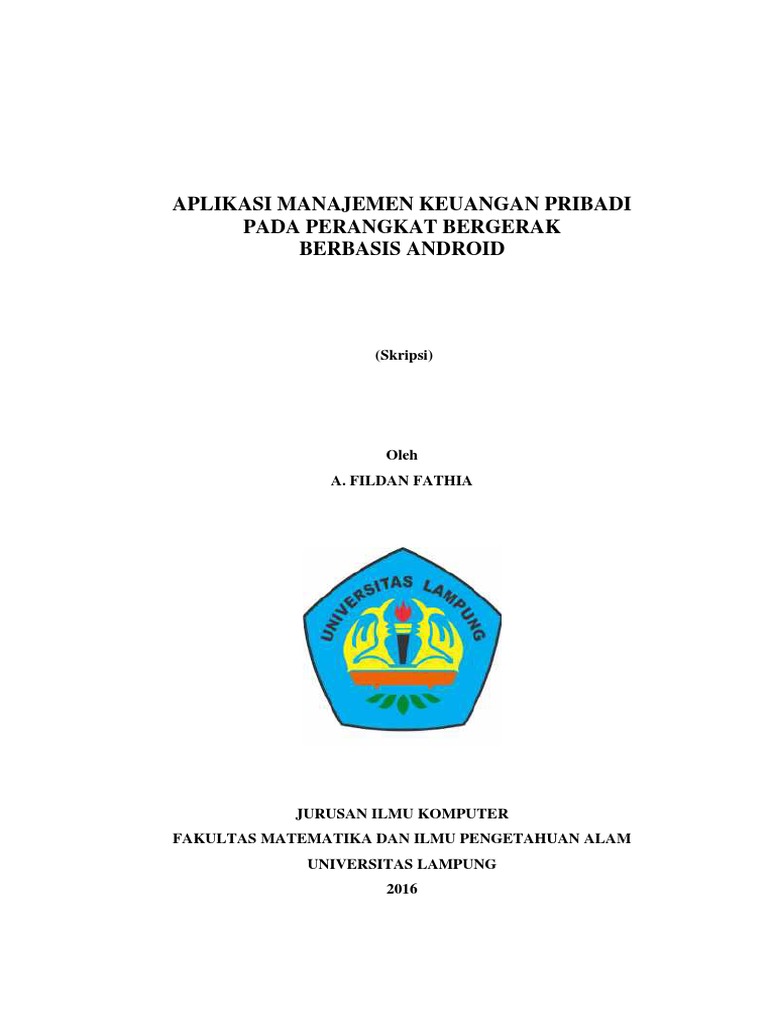 Aplikasi Manajemen Keuangan Pribadi