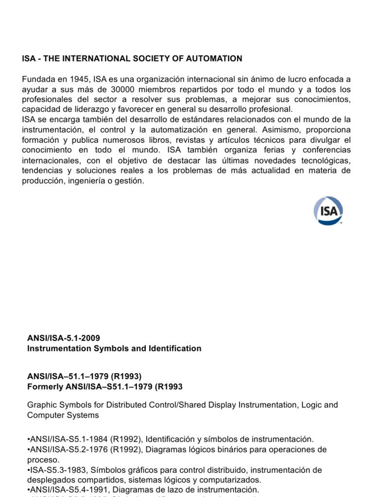 Instrumentacion Norma As 5.1 | PDF | Programmable Logic Controller ...