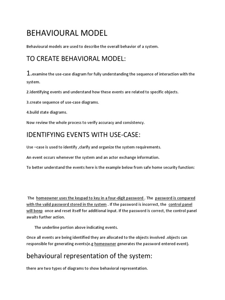 Behavioural Model | PDF | Behavior | System