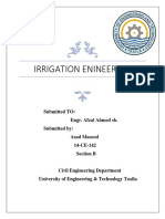 Irrigation Enineering: Submitted TO: Engr. Afzal Ahmed Sb. Submitted By: Asad Masood 14-CE-142 Section B