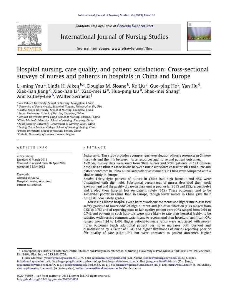 Pi Is 0020748912001563 | PDF | Nursing | Patient Safety