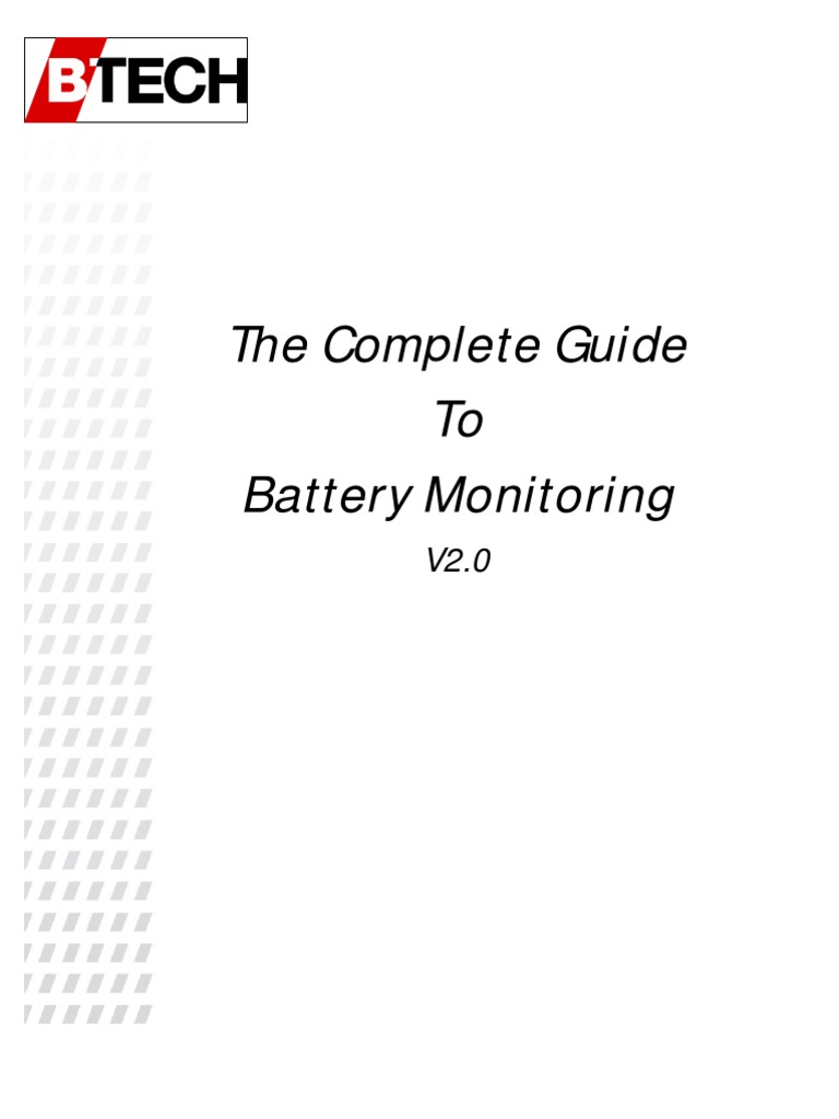 The Complete Guide To Battery Monitoring PDF Battery Charger Risk