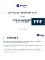 Recurso de Reconsideracion de Kallpa Contra Res 070-2015