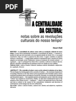 A CENTRALIDADE DA CULTURA  notas sobre as revoluções culturais do nosso tempo1