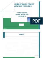 Grid Connection of Power Generating Facilities: Febeg Position Elia WG Belgian Grid' (16.09.2011)