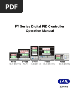 FY Series Digital PID Controller Operation Manual: Fy400 Fy700 Fy800 Fy900 Fy600