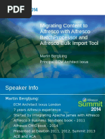 Alfresco Summit 2014 - London - Alfresco BatchProcessor and Bulk Import Tool