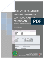 Penuntun Praktikum Rancangan Percobaan