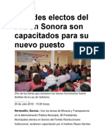 20-07-2018 Alcades Electos Del Pri en Sonora Son Capacitados Para Su Nuevo Puesto