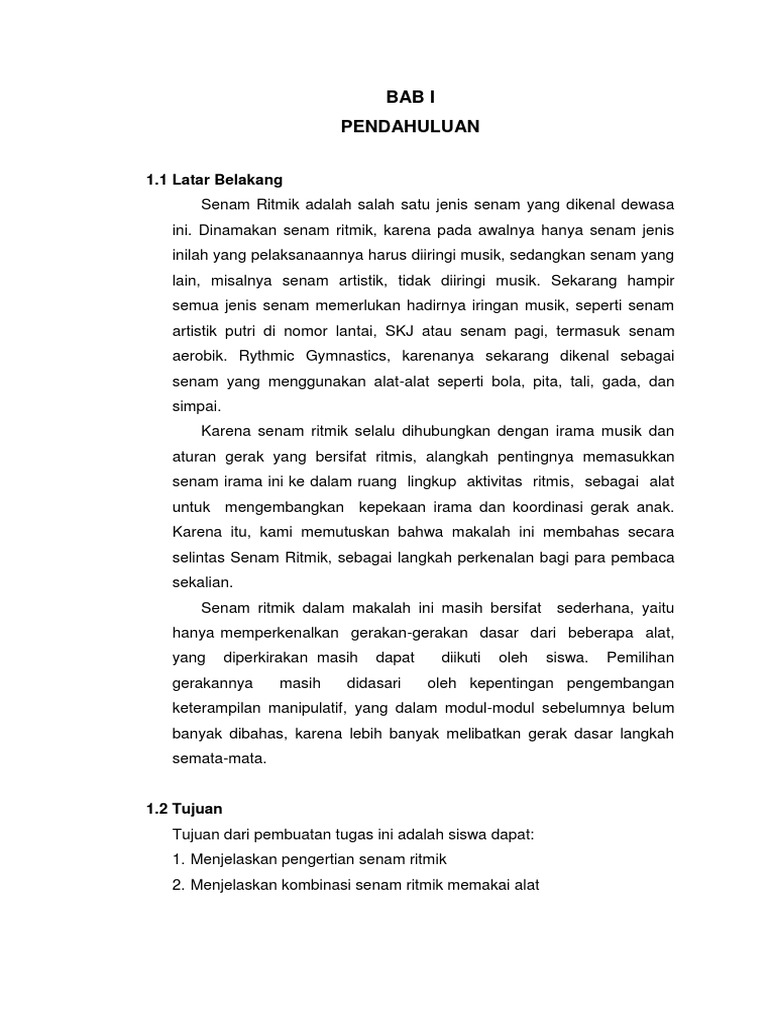 Makalah Senam Ritmik