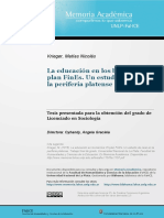 La Educacion en Los Barrios. El Plan Fines PDF