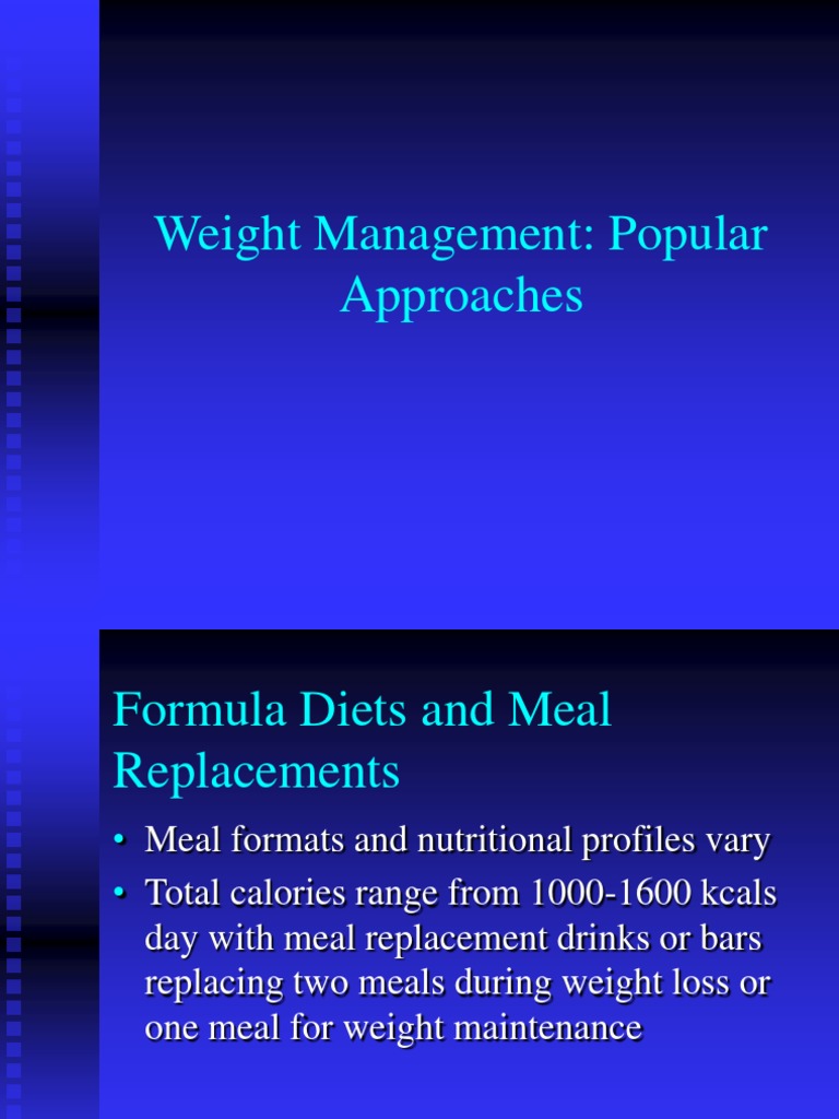 Weight Management: Diet Approaches Overview | PDF | Low Carbohydrate ...
