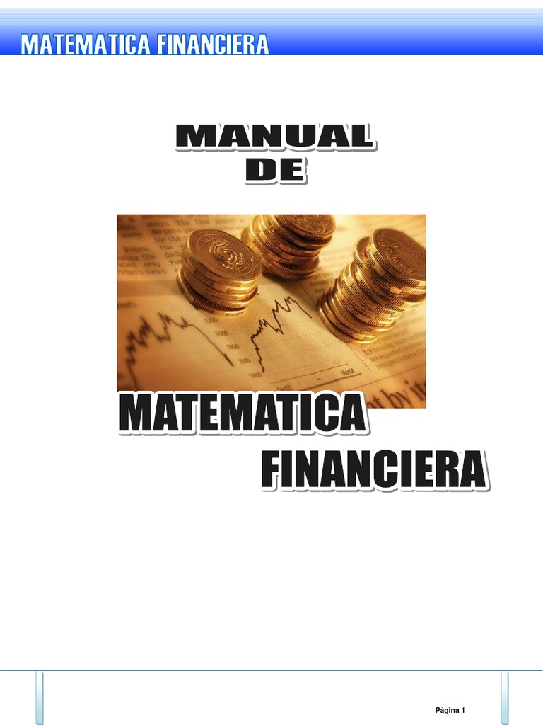 Manual Matematica Financiera PDF | PDF | Finanzas Matemáticas ...