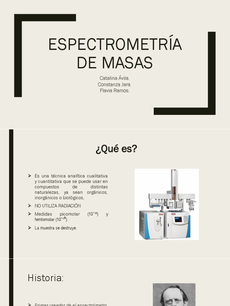 Introducción a la Espectrometría de Masas: Fundamentos, Instrumentación ...