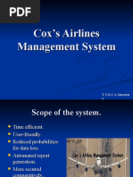 Cox's Airlines Management System