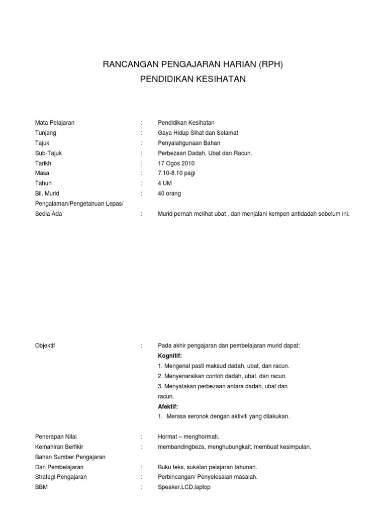 Rph Penyalahgunaan Bahan Pdf