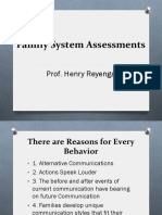 Family System Assessments: Prof. Henry Reyenga