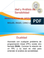 Dualidad y Analisis de Sensibilidad